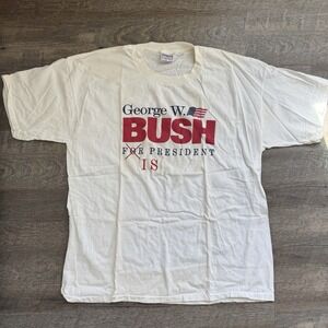 Vintage George W Bush Gore t Shirt Size XL Single Stitch Presidential Election